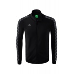 Erima Sportjacke Essential Team Tracktop - bequem, Rippbündchen, Seitentaschen - schwarz/grau Herren